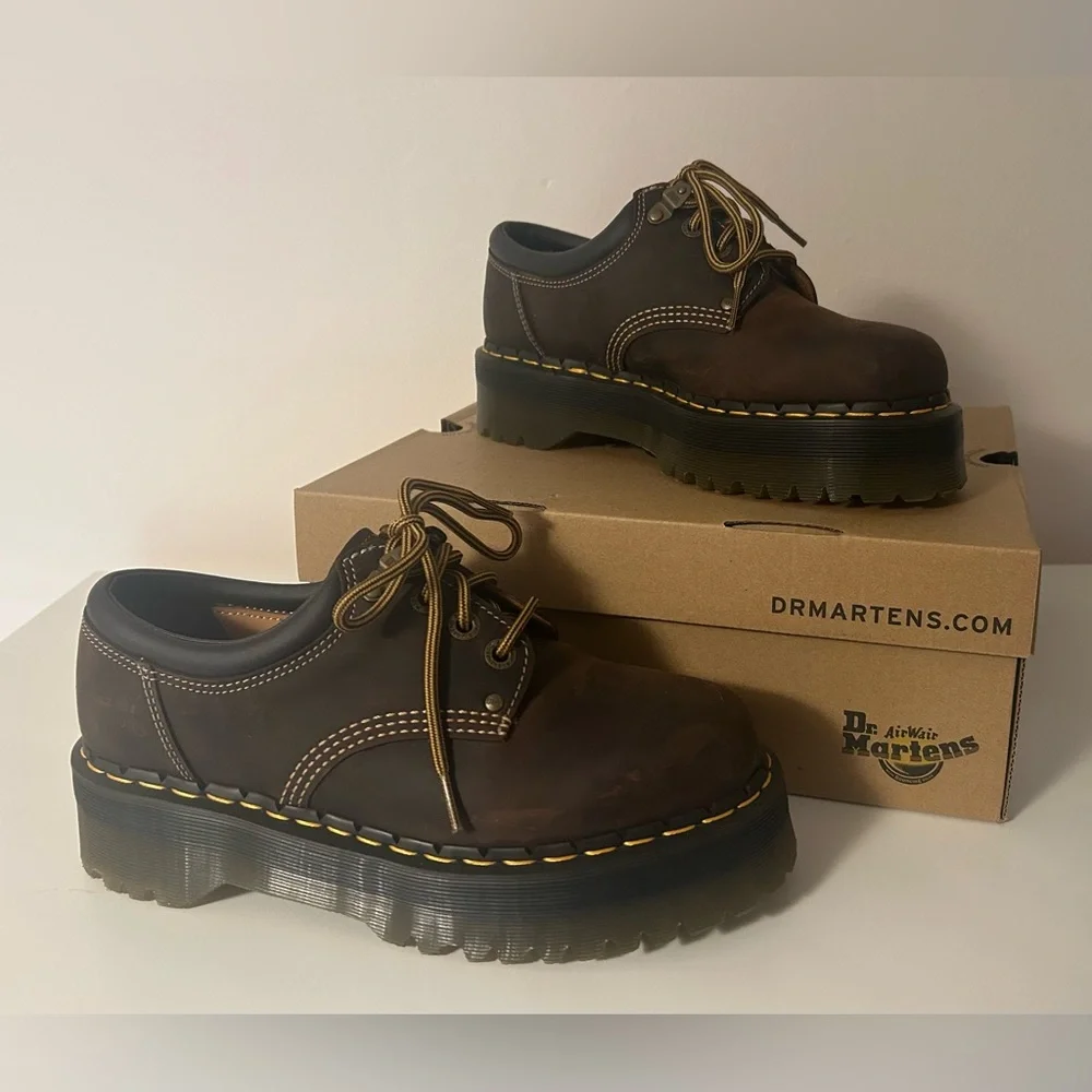 Dr. Martens 8053 Arc Crazy Horse Leather Platform Casual Shoes